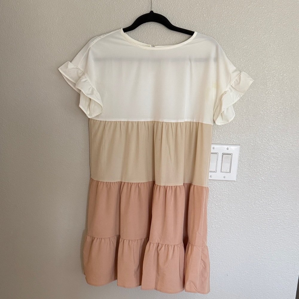 Colorblock Tiered Dress